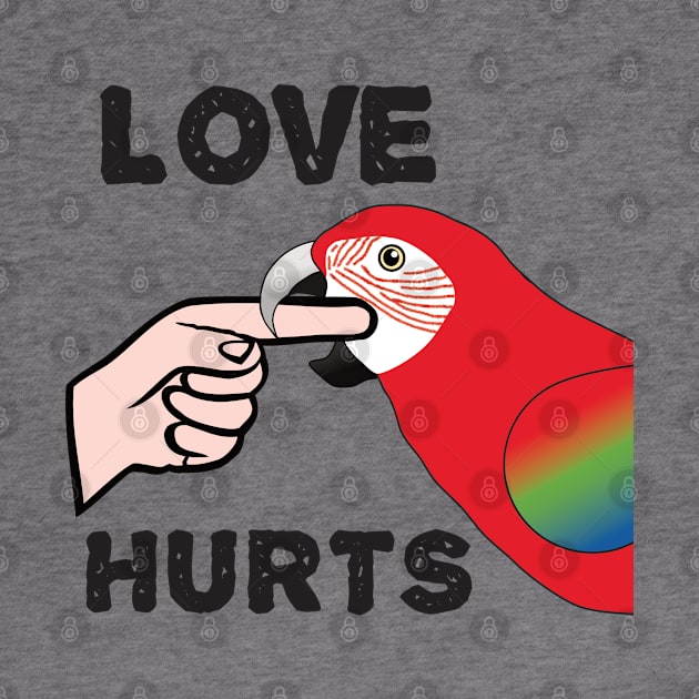 Love Hurts - Greenwing Macaw Parrot by Einstein Parrot